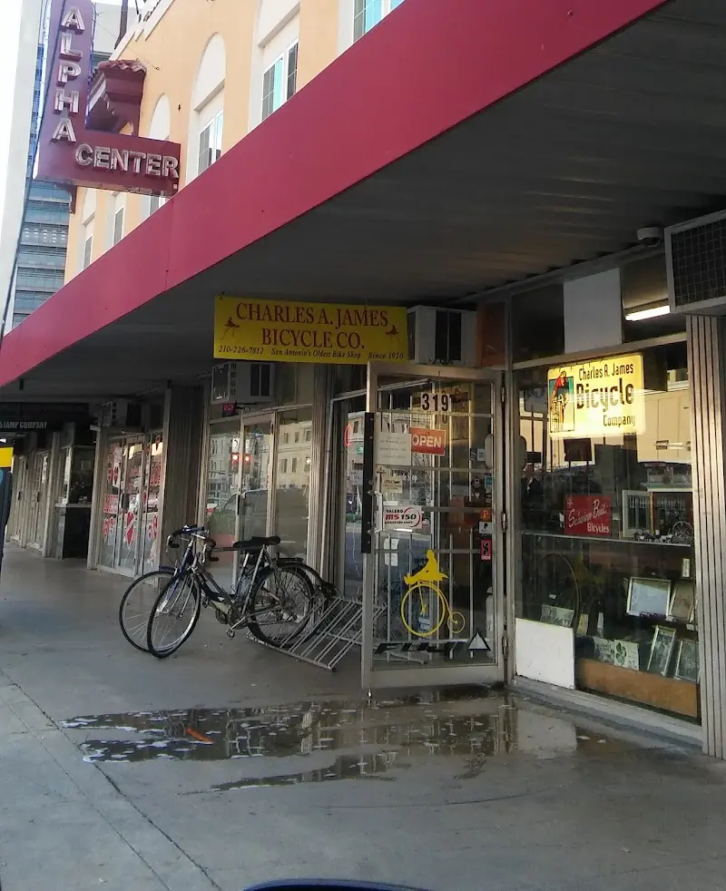 Charles A James Bicycle Shop storefront