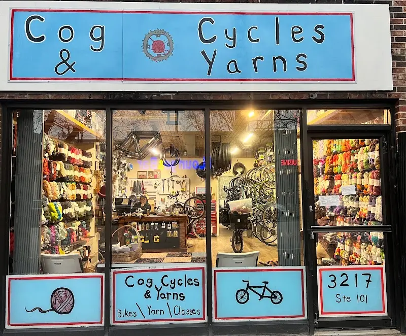 Cog Cycles and Yarns storefront