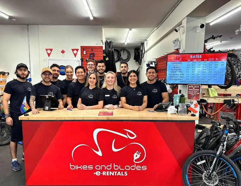 E-Bikes and Blades Rentals Stanley Park storefront
