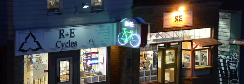 R+E Cycles (Rodriguez Bicycle Company) storefront