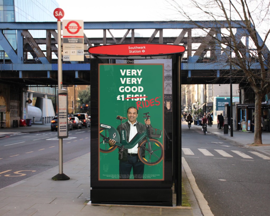 London E-Bike Hire Company Forest Taps 'One Pound Fish Man' for Viral Campaign